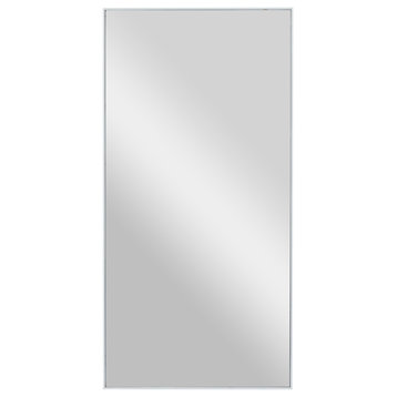 Contemporary White Wooden Wall Mirror 561163