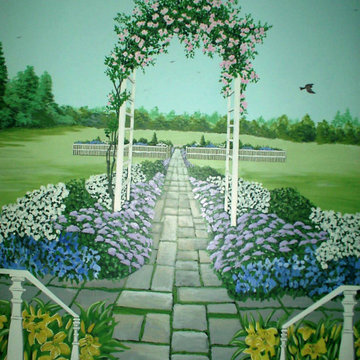 RETIREMENT HOME MURAL - DINING ROOM HALLWAY - 9' HIGH X 90' LONG
