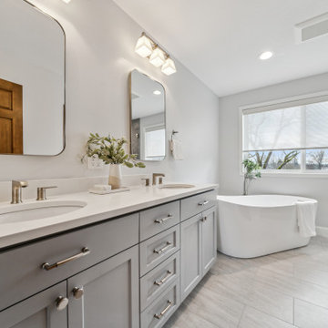 Raleigh Hills Transitional Kitchen & Primary Bath