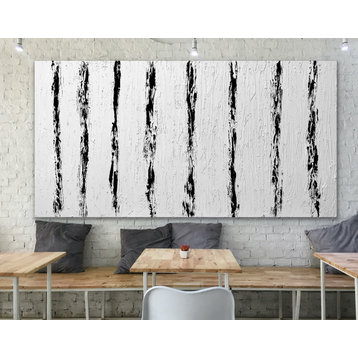 36" x 72" white minimal Large Modern abstract Painting