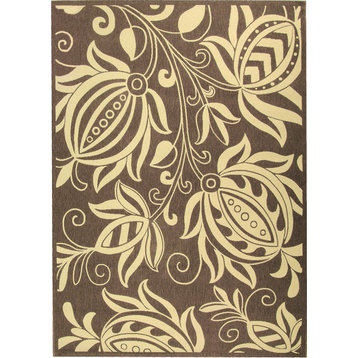 Courtyard Brown Area Rug CY2961-3009 - 6'7" x 6'7" Square