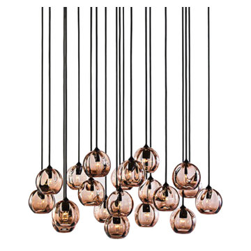 KA1938 Handcrafted Chandelier with Sculpted Glass