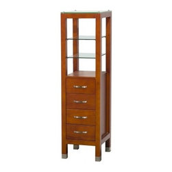 Wyndham Collection Tavello Linen Tower WC-K-W045-CH - Bathroom Cabinets