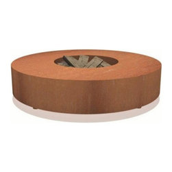 Corten Steel Round Fire Table - Fire Pits