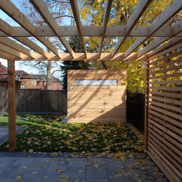 Leaside Modern Backyard Statement with Custom Structures