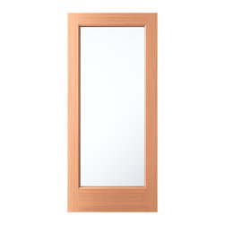 FD1L - Mahogany 1 Lite Dual Glass Exterior French Door (1-3/4") - Windows And Doors