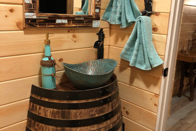 Example of a mountain style bathroom design in Other