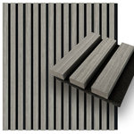 CONCORD WALLCOVERINGS - Acoustic Wood Slat 3D Wall Panels, Soundproofing Panels for Accent Wall, Grey, Sample - SAMPLE: For display purposes only.                                                                                                                                                                                                                                                                                                                                                                                  SOUNDPROOF: Our sound proof panels are made from wood veneer. These panels are sound proofing and flame resistant, odorless, non-toxic, non-slip, corrosion resistant, and fade resistant.                                                  DESIGN: Our wall panels offer countless possibilities to creatively design your interior and to set natural accents. In our assortment you will find a variety of wall panels, which are available in a range of wood grain finishes.                                                                                                                                                                                                                                                                                                                                                                                                                                         EASY TO INSTALL:These sound dampening panels work on both caulking glue adhesive and nails. Simply attach adhesive to the back of each acoustic panels and adhere in the desired position, or place the panels against the walls and use nails on the felt to attach the panels.
