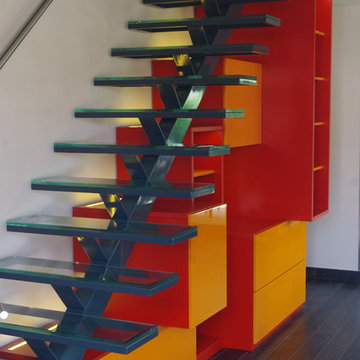 Concept caissons tout en couleurs (médium laqué haute brillance et satiné)