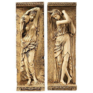 Water Maidens Plaques, 2-Piece Set