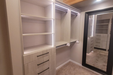 Inspiration for a modern closet remodel in Seattle
