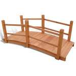 vidaXL - vidaXL Garden Bridge Wooden Arc Bridge for Outdoor Pond Bridge for Backyard - This beautiful garden bridge will give your garden a romantic ambience. This decorative wooden bridge is 55.1" in length. It can be used to bridge a creek, or simply placed over a flower bed. The double handrails design gives the bridge additional charm. Crafted from weather-resistant solid wood, this bridge is durable enough to be used outdoors year round. Assembly is very easy.