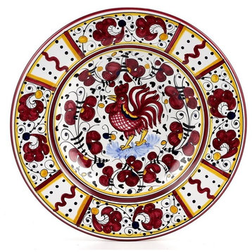 Orvieto Red Rooster Dinner Plate