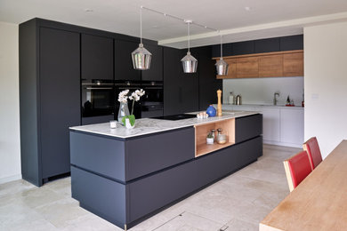Design ideas for a contemporary kitchen in Wiltshire.