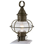 Norwell Lighting - Norwell Lighting 1611-SI-CL Vidalia Onion - One Light Medium Outdoor Post Mount - The Vidalia, Norwell�s finest hand-crafted onion,New Vidalia Onion On Choose Your Option *UL: Suitable for wet locations Energy Star Qualified: n/a ADA Certified: n/a  *Number of Lights: Lamp: 1-*Wattage:100w Edison bulb(s) *Bulb Included:No *Bulb Type:Edison *Finish Type:Black