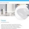 V140 Porcelain Vessel Sink, White, Sink Only, No Additional Accessories