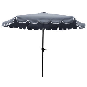 Dark Grey/Navy Blue INTC-60403NV-St Kitts Steel Rib 8-foot Patio Umbrella 