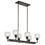 Kichler Lighting - Kichler Lighting 43994OZ Niles - Six Light Linear Chandelier - Canopy Included: TRUE Shade Included: TRUE Canopy Diameter: 5.00 X 14* Number of Bulbs: 6*Wattage: 100W* BulbType: A19 Medium Base* Bulb Included: No