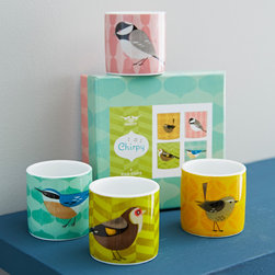 set of 4 birdy cork coasters - Coasters