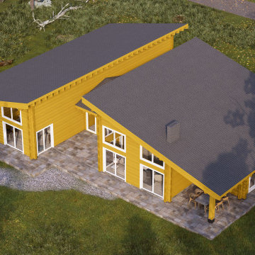 Glulam log cabins-Glulam log houses