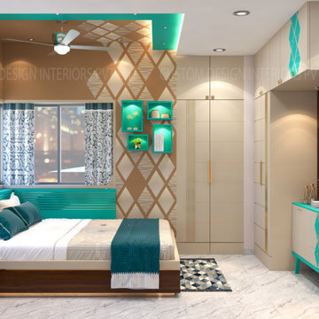 Mrs. Saha’s Daughter Modern Bedroom | Kolkata, W.B. | Custom Design Interiors