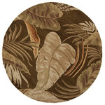 KAS Rugs & Home - Havana 2615 Mocha Rainforest Rug, 7'6" Round - Havana 2615 Mocha Rainforest 7'6" Round. Hand-Tufted of 100% Wool with Cotton Backing. Made in India. Vacuum regularly & spot clean stains. Professional cleaning recommended periodically.