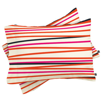 Deny Designs Khristian A Howell Crew Stripe Warm Pillow Shams, Queen