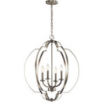Kichler - Large Foyer Pendant 4-Light - Designed with an intertwined spherical shape and geometrical details, the Voleta(TM) 4-light large foyer pendant with Brushed Nickel finish makes a great statement piece, adding visual interest to any room.in.,
