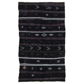 Rug N Carpet - Hand-knotted Turkish 4' 10'' x 8' 4'' Vintage Wool Kilim Rug