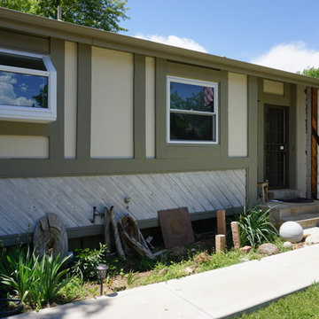 Rusted Corrugated Steel Siding With Stucco Sheet Siding