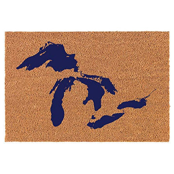 Coir Doormat Great Lakes Michigan (24" x 16" Small)