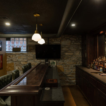 Old World Irish Pub Basement Finish Kansas City, MO