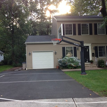 Dan R's Pro Dunk Platinum Basketball System on a 40x14 in Ho Ho Kus, NJ