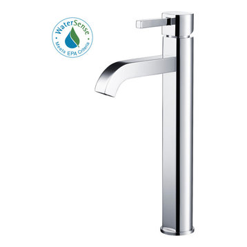 Ramus Single Handle 1-Hole Vessel Bathroom Faucet, Chrome