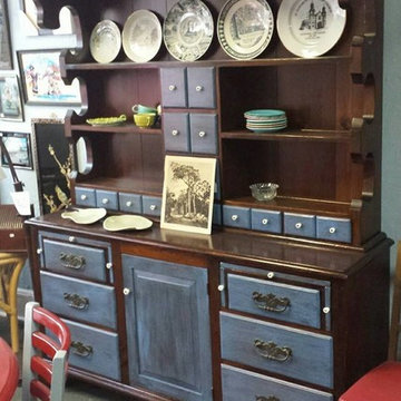 Early American Shabby Hutch For Sale