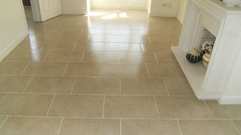 Travertine floor polished
