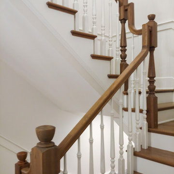 103_Classic Staircase with Stunning Handcrafted Oak Railing System, Aldie VA 201