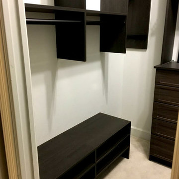 Sleek Tenino Gray Walk In Closet
