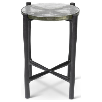 Elements Shyla End Table 19"H Raw Bronze