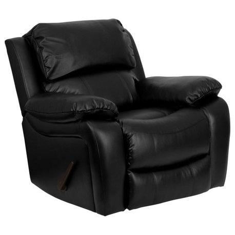 Flash Furniture Black Leather Rocker Recliner