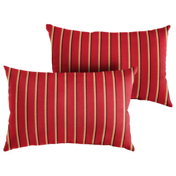 Sunbrella Harwood Crimson Outdoor Pillow Set, 14x24