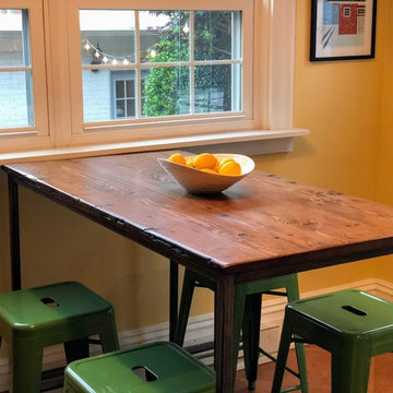 Iron and Reclaimed Wood Pub Table
