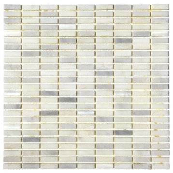 Arabescato Carrara Waterflow Polished Tile, 10 Sq. ft., 12"x12"