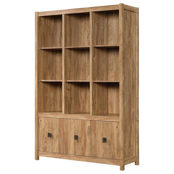 Bookcase, Wooden Frame With 6 Adjustable Shelves & Lower Cabinet, Mango Finish