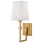 Hudson Valley Lighting - Hudson Valley Lighting 1361-AGB Fletcher - One Light Wall Sconce - 1361-AGB_Fletcher_Detail004_1k.jpg 1361Fletcher One Light W Aged Brass White Fau *UL Approved: YES Energy Star Qualified: n/a ADA Certified: n/a  *Number of Lights: Lamp: 1-*Wattage:60w E12 Candelabra Base bulb(s) *Bulb Included:No *Bulb Type:E12 Candelabra Base *Finish Type:Aged Brass