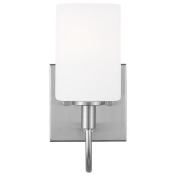 SeaGull 4157101-962 Oak Moore One Light Wall / Bath Sconce in Brushed Nickel