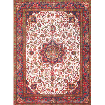 Pasargad Vintage Lahore Collection Hand-Knotted Wool Area Rug, 9'6"x12'8"