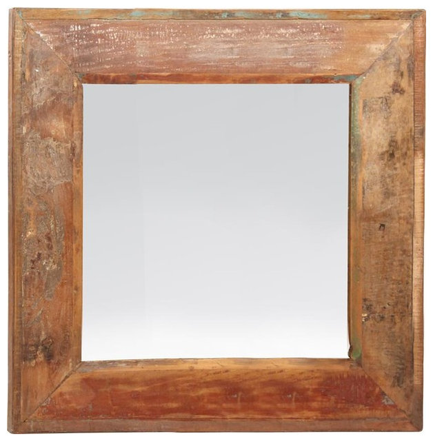 Nantucket Square Distressed Wall Mirror Farmhouse Mirrors Nantucket Square Distressed Wall Mirror