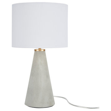 Nourison IET02 Table Lamp, Grey, 12" x12" x 22"