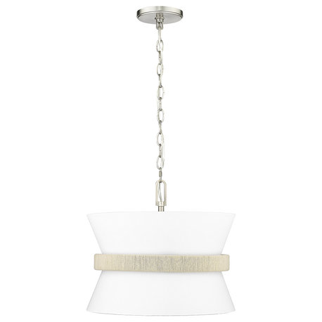 3 Light 16.1 in. Brushed Nickel Pendant